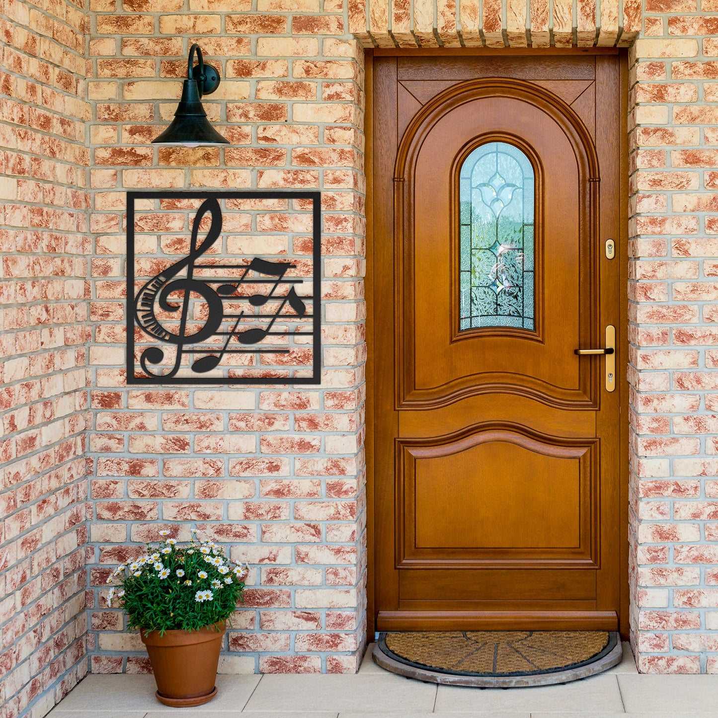 Harmony in Metal: Treble Clef Music Notes Wall Art