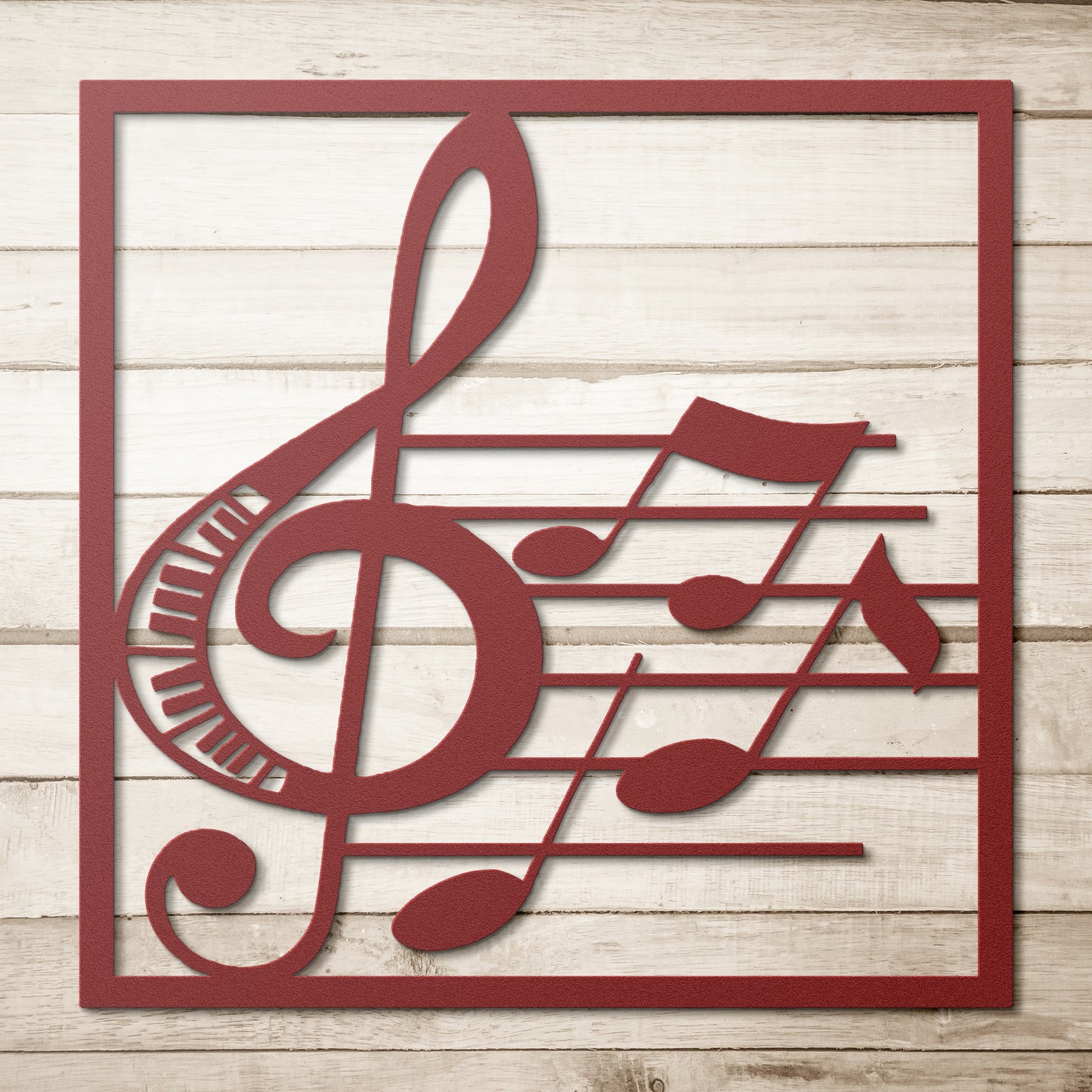 Harmony in Metal: Treble Clef Music Notes Wall Art